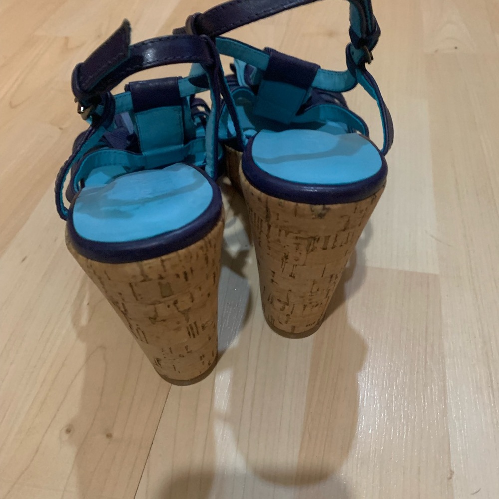 Boden Blue Platform Sandals - Picture 3 of 5